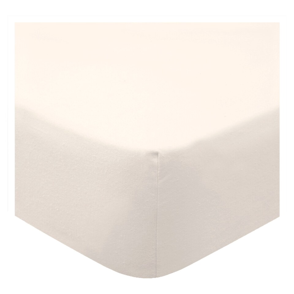 Tesco Brushed Fitted Sheet Oatmeal KS Tesco Groceries