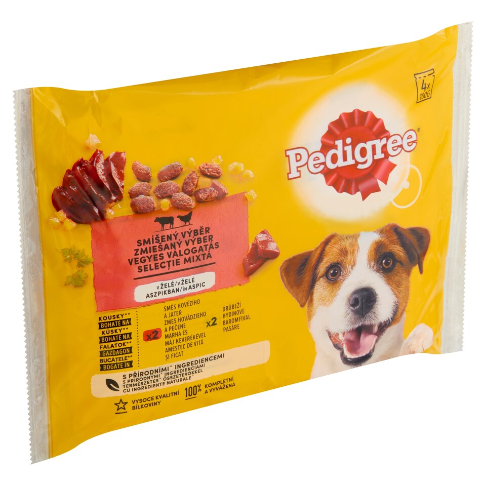 Pedigree Smíšený výběr v želé 4 x 100g (400g)