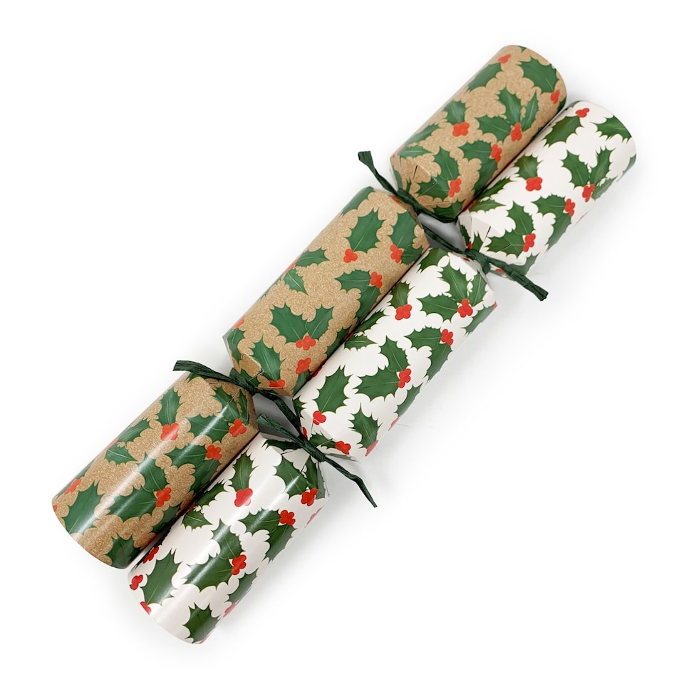 image 1 of Tesco Holly Cube Christmas Crackers 12 pack