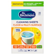 Dr. Beckmann Original Floor & Multi Surface Cleaning Sheets Summer Lemon 20 Sheets 44g