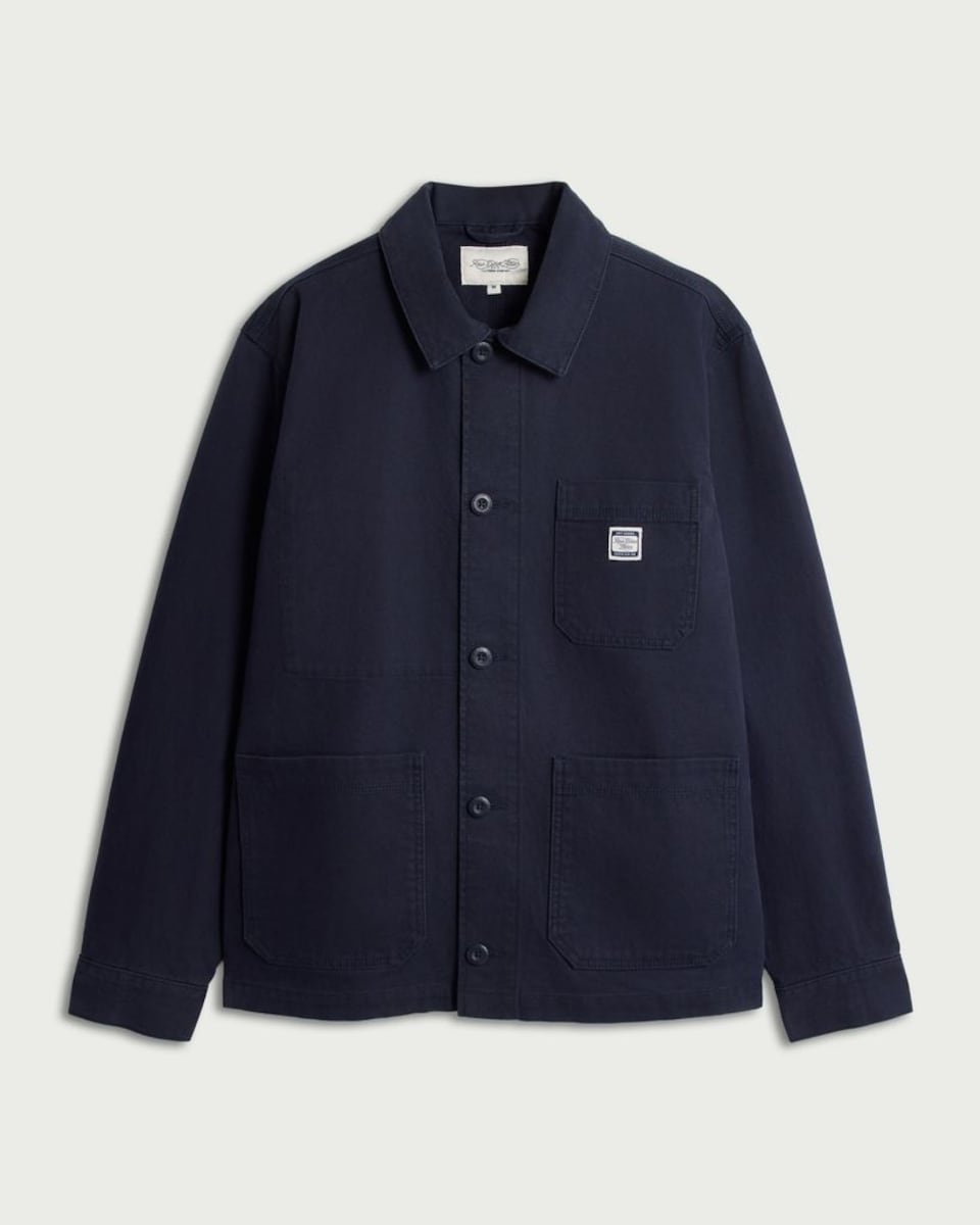 image 1 of RDA Pure Cotton Button Up Worker Shirt in Navy