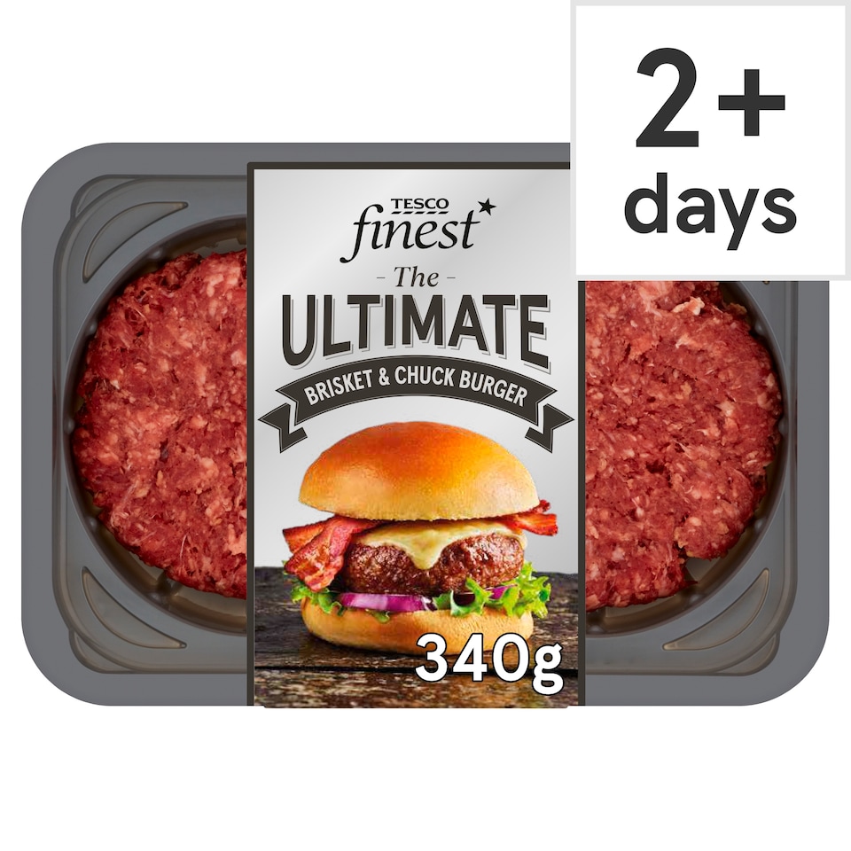 Tesco Finest The Ultimate Brisket & Chuck Burger 340G