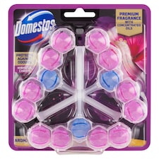 Domestos Aroma Lux Hibiscus Charm Solid WC Block 3 x 50 g