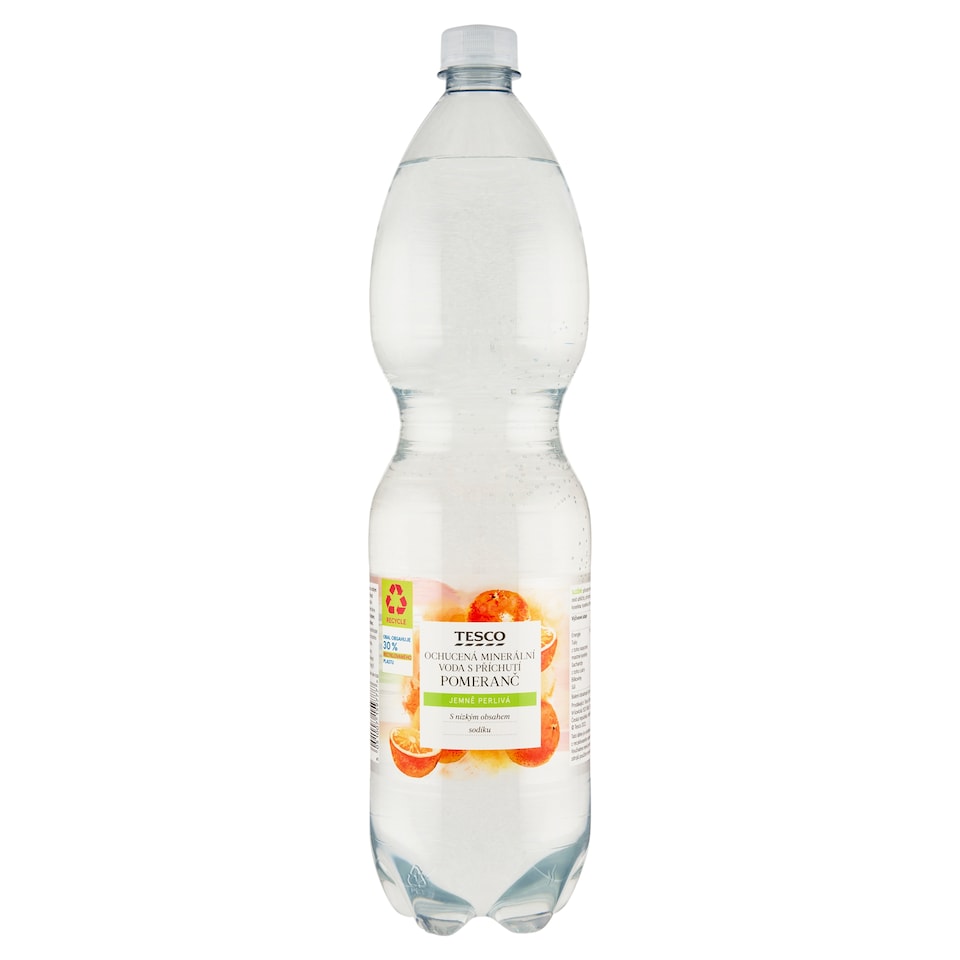 Tesco Flavoured Mineral Water with Orange Flavour Soft Sparkling 1.5L