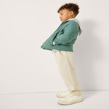 F&F Boys Quilted Shower Resistant Hooded Jacket in Teal