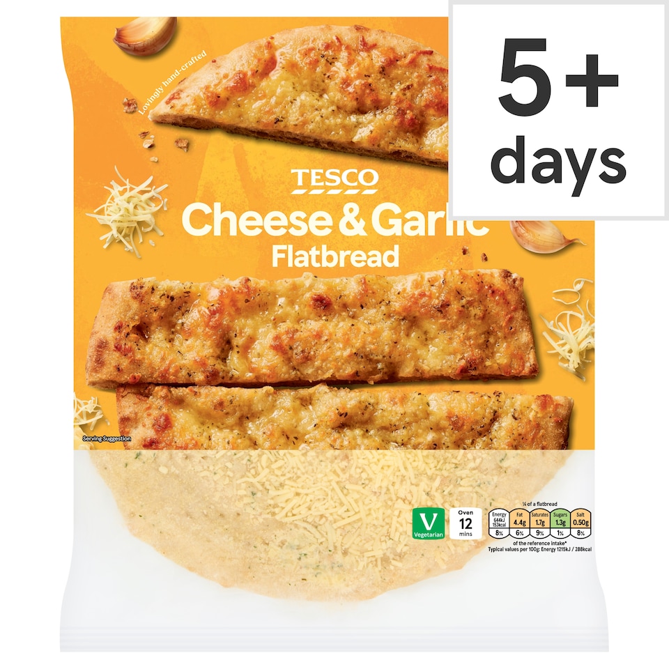 Tesco Cheese & Garlic Flatbread 235g