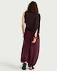 image 3 of F&F Sheer Balloon Leg Trousers in Burgundy