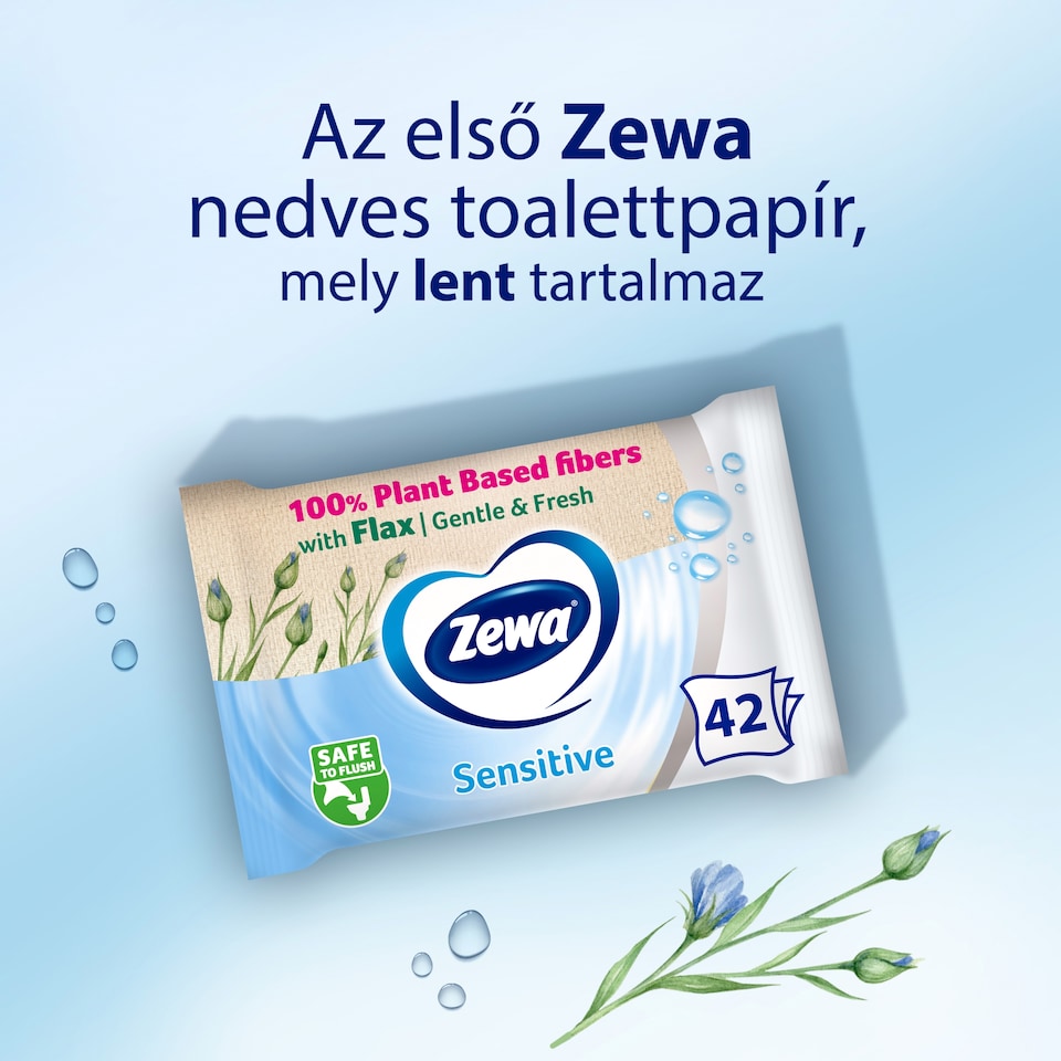 Zewa Sensitive nedves toalettpapír 42 db 1. kép