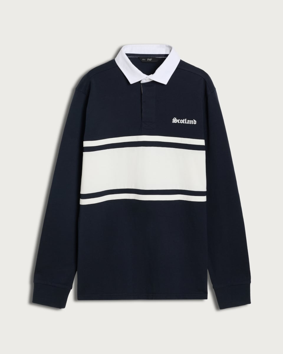 image 1 of F&F Pure Cotton Scotland Rugby Sweatshirt in Navy