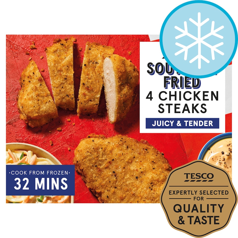 Tesco Southern Fried Chicken Steaks 4 Pack 380g
