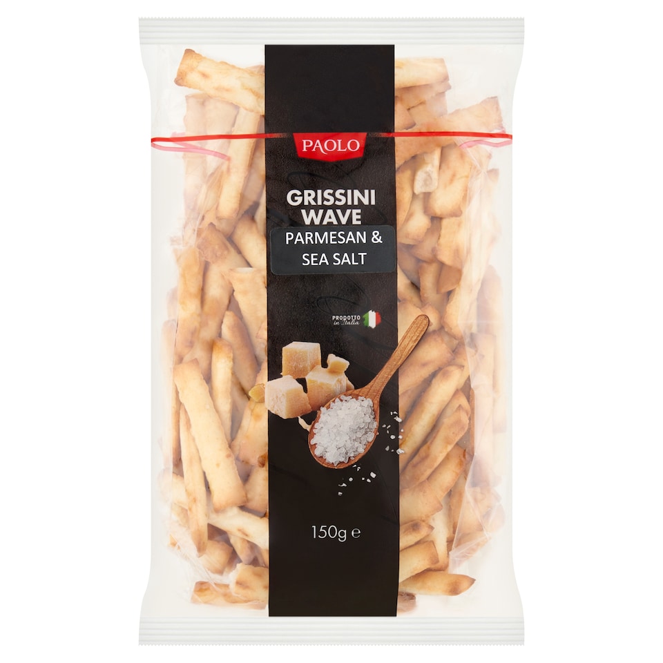 DELI DI PAOLO GRISSINI WAVE WITH PARMIGIANO REGGIANO & SEA SALT 150g