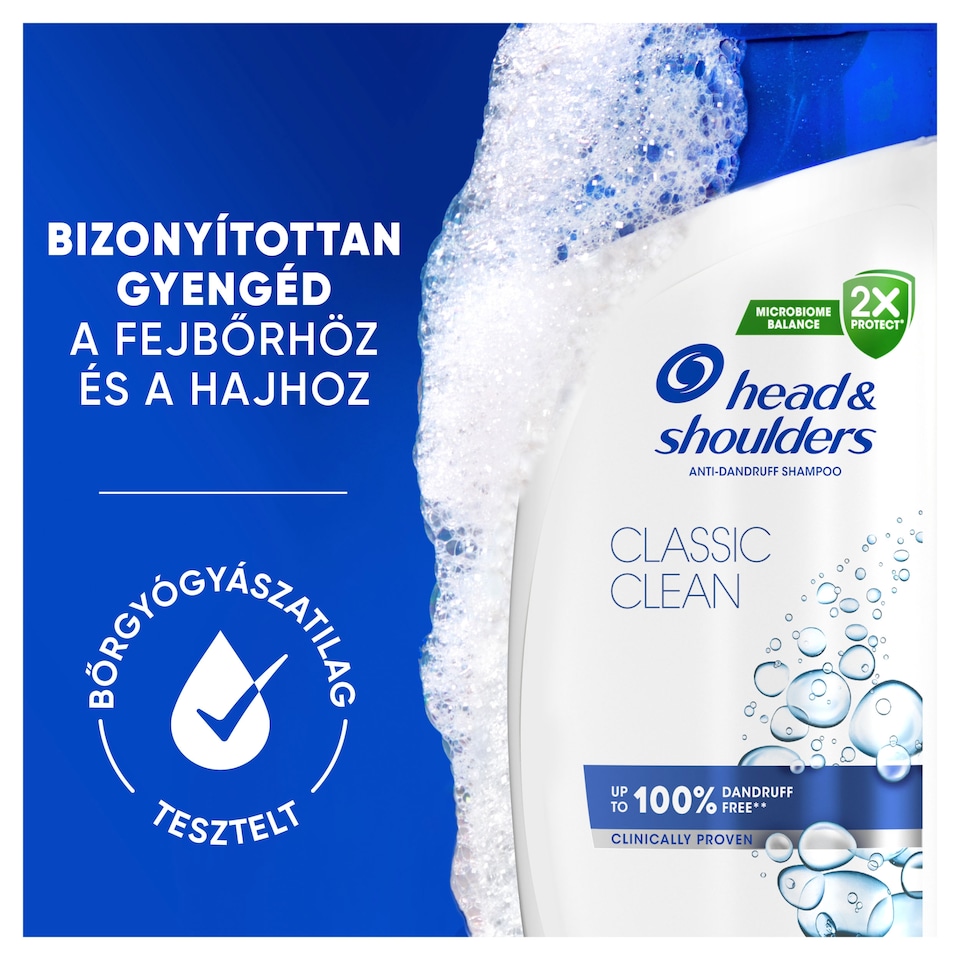 Head & Shoulders Classic Clean korpa elleni sampon 400ml napi használatra. Tiszta érzet  1. kép