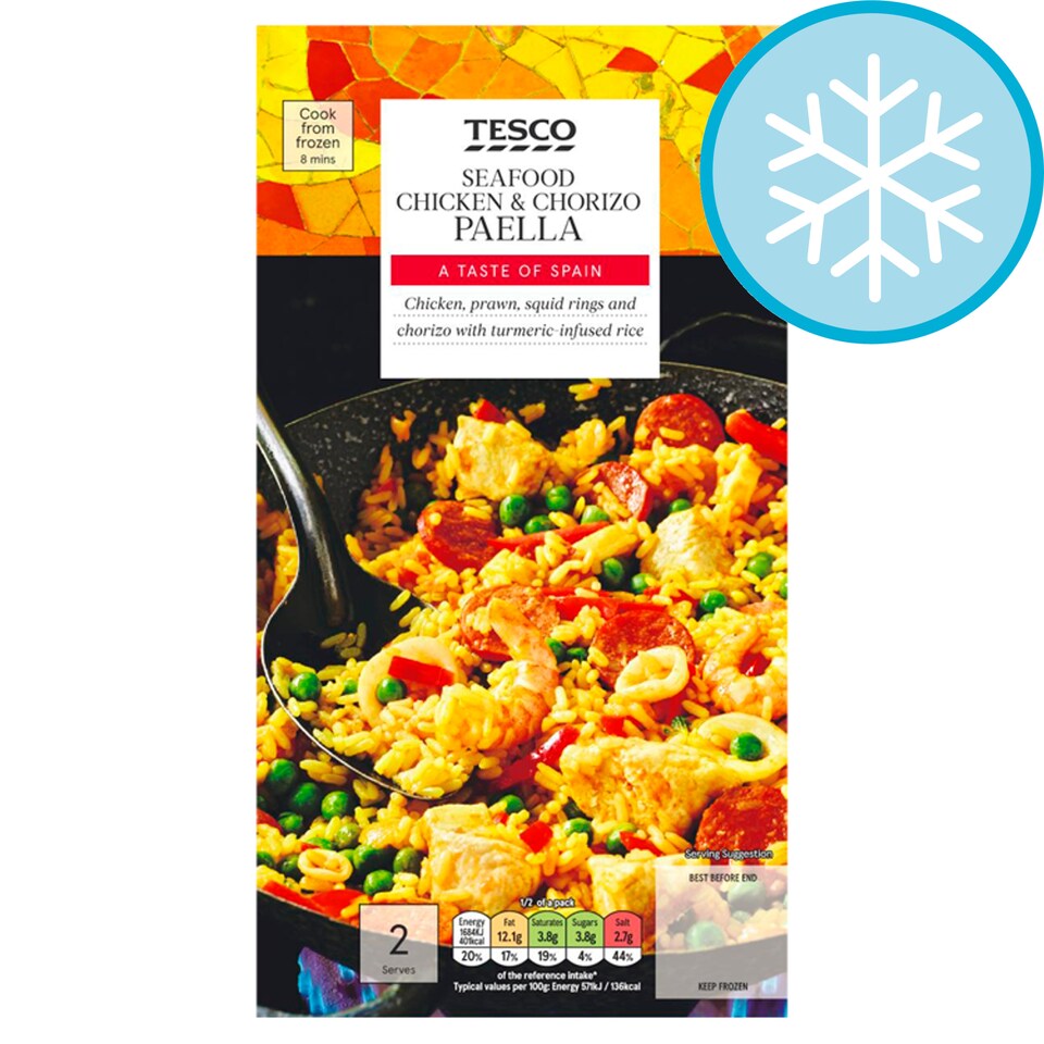 Tesco Seafood, Chicken And Chorizo Paella 700G