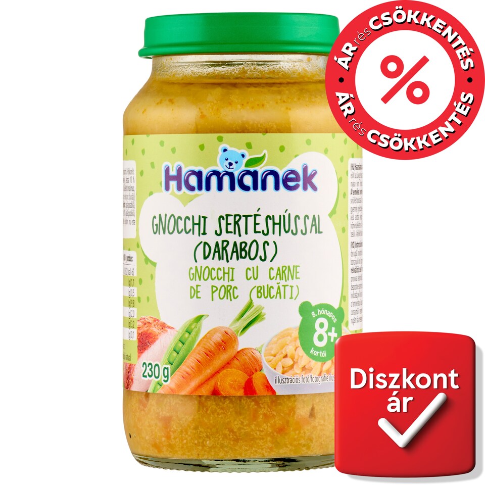 Hamánek Gnocchi with Pork Baby Food 8+ Months 190 g