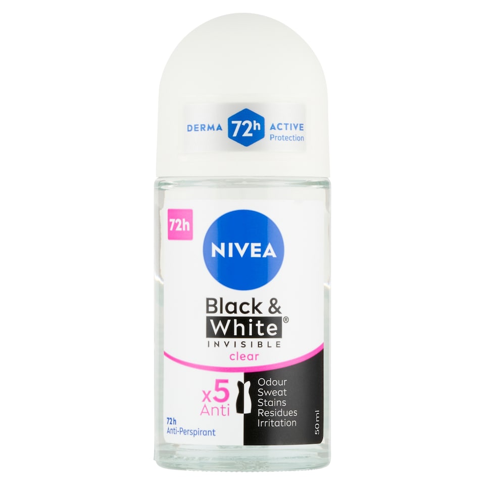 NIVEA Black & White Invisible Clear izzadásgátló 50 ml 1. kép