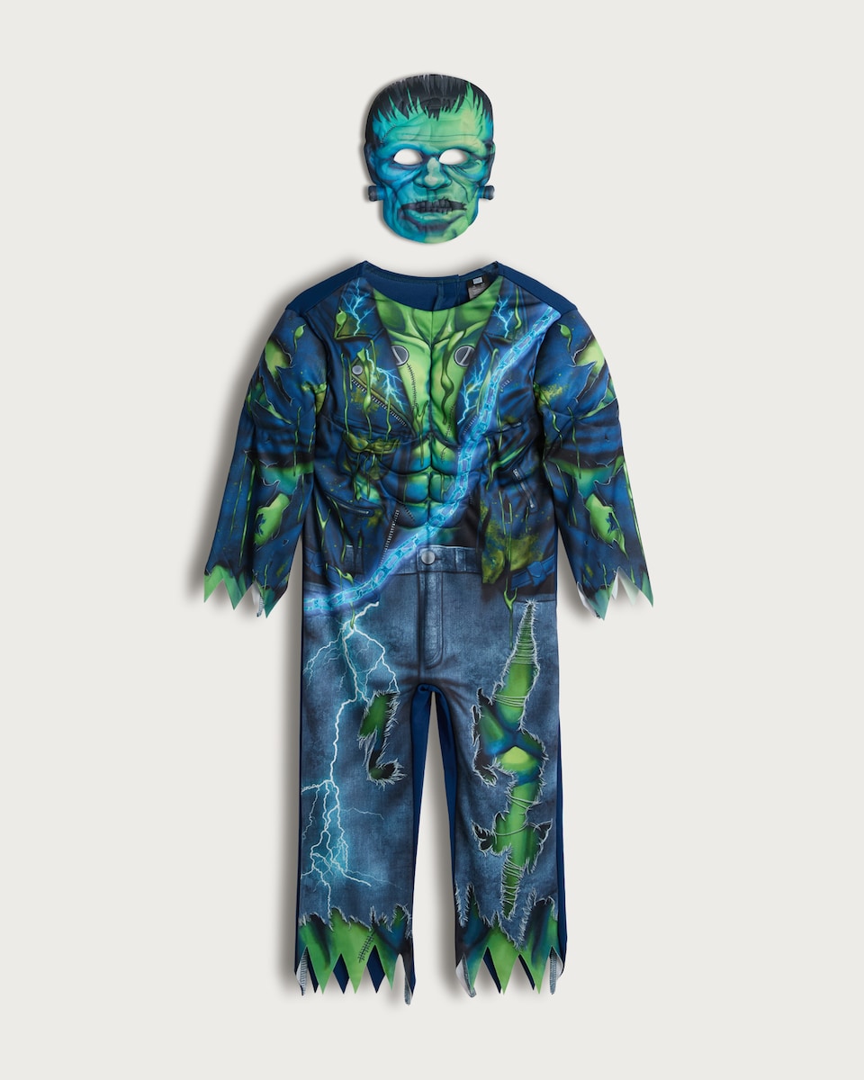 F&F Boys 2-Piece Frankenstein’s Monster Fancy Dress Costume in Blue