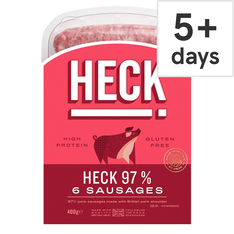 image 1 of Heck 6 97% Pork Sausages 400G