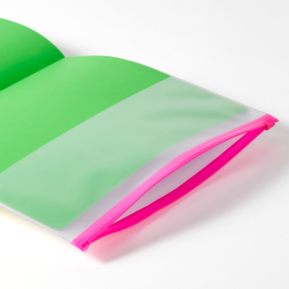 image 1 of Paperchase Neon Grid 8x10 Wallet Weekly Planner