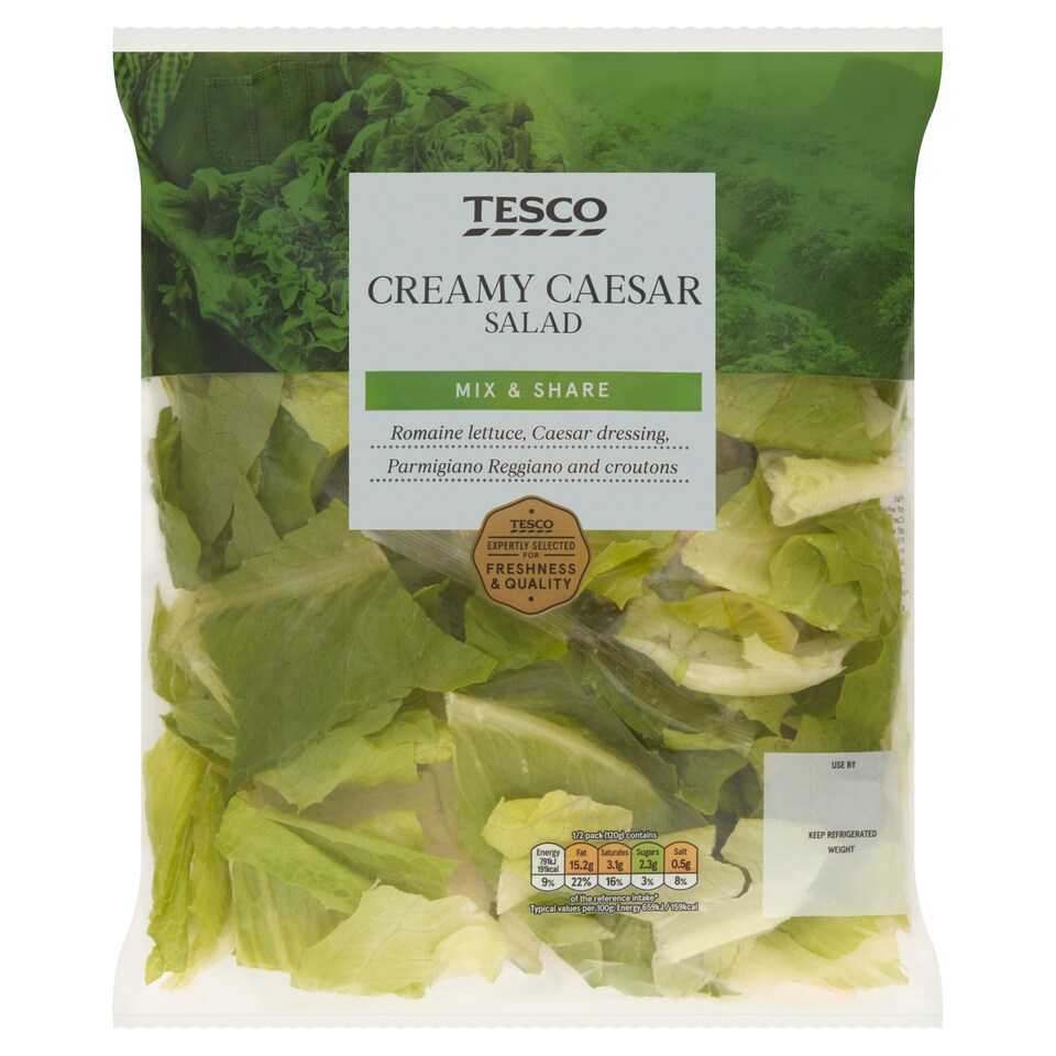 image 1 of Tesco Creamy Caesar Salad Kit 240G
