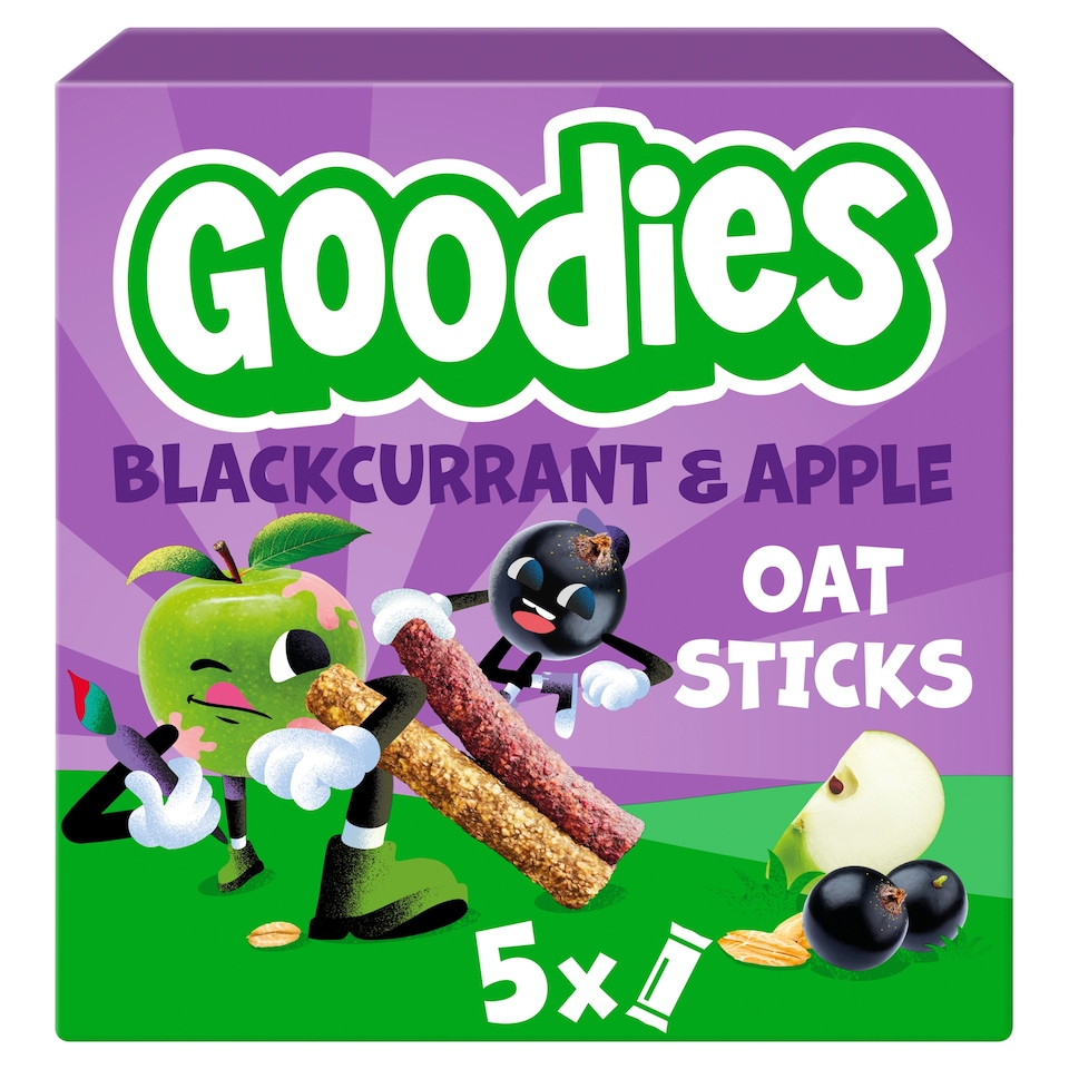 image 1 of Goodies Apple & Blackcurrant Oat Sticks 5x23g