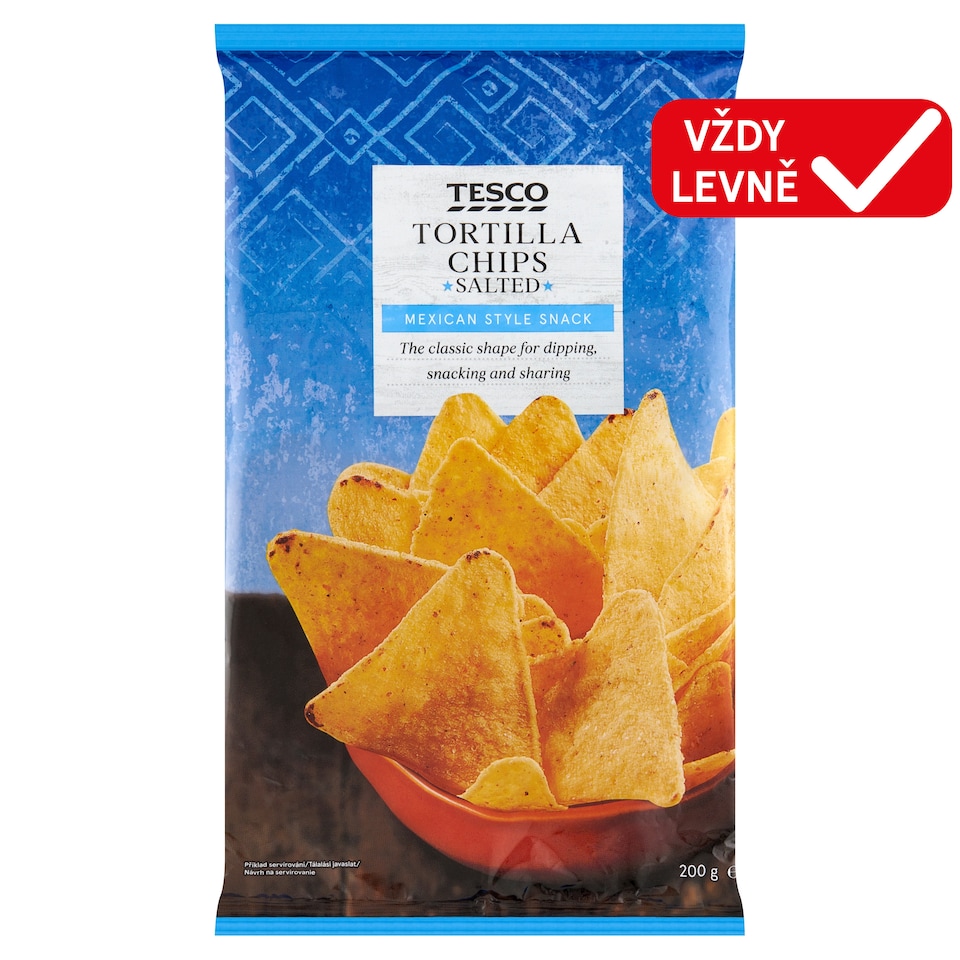 Tesco Tortilla Chips Salted 200g