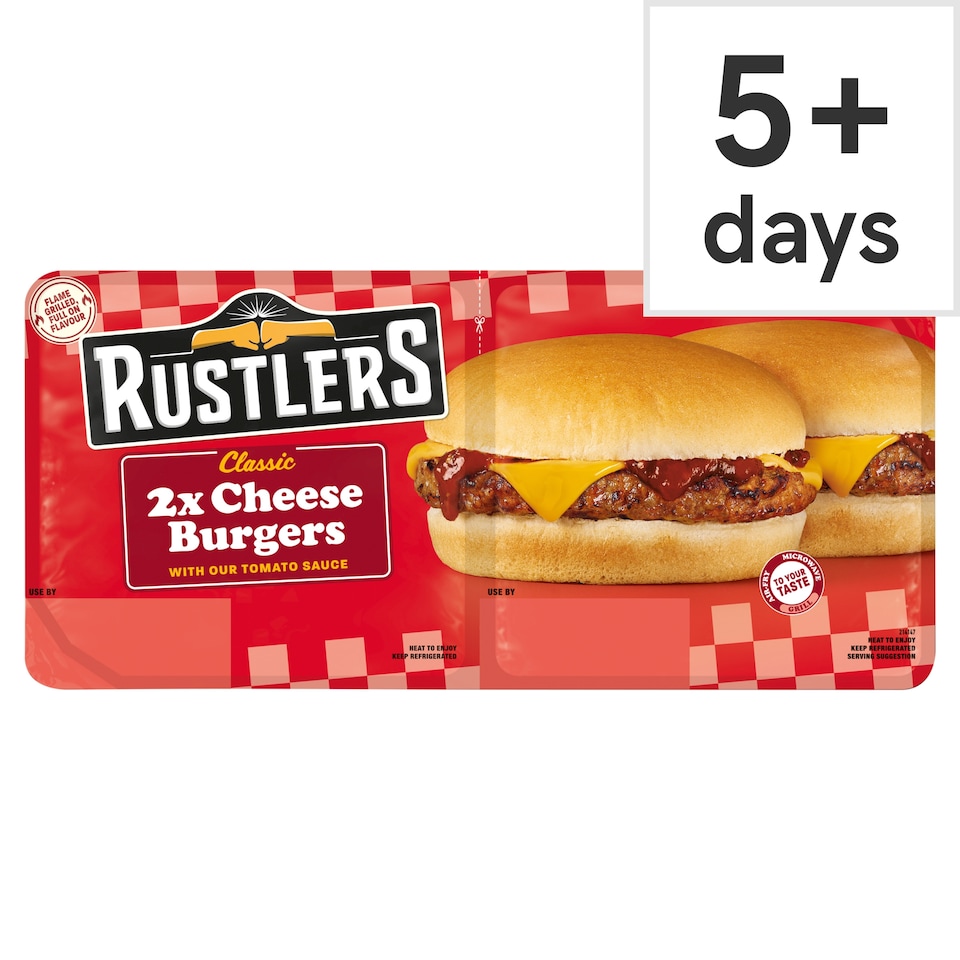 Rustlers 2 Classic Cheeseburgers 222g