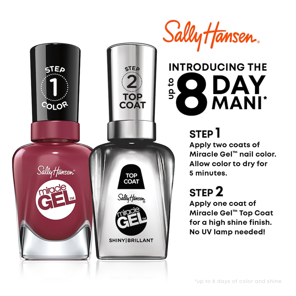 image 1 of Sally Hansen Miracle Gel Nail Polish - Little Peony 14.7ml