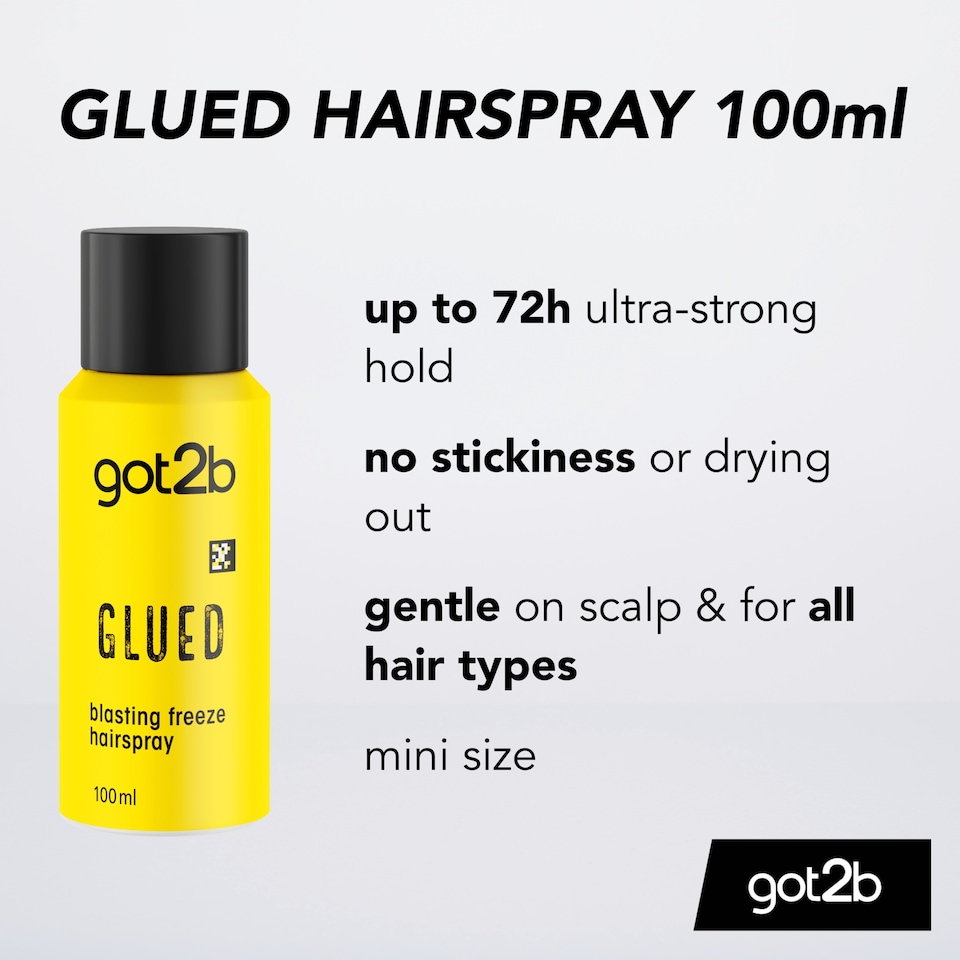 image 1 of GOT2B Glued Hairspray Blasting Freeze Hold Travel 100ml