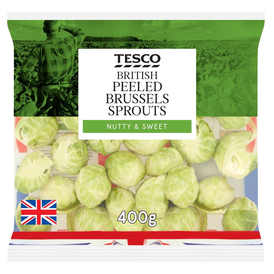 Tesco Peeled Brussels Sprouts 400G Tesco Groceries