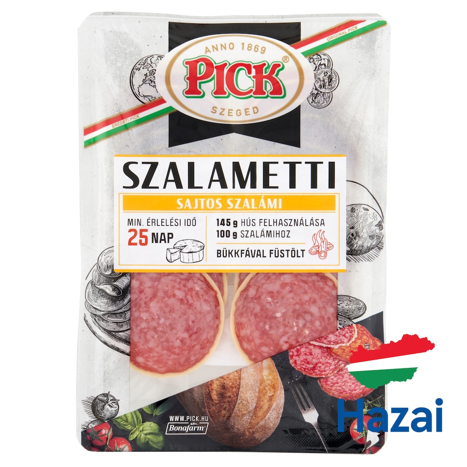 PICK Szalametti szeletelt sajtos szalámi 60 g  1. kép