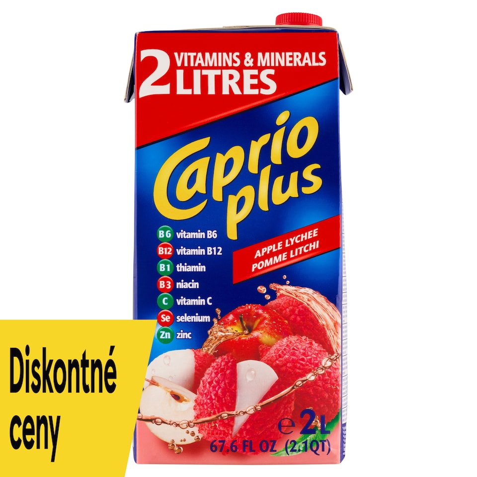 obrázok 1 z Caprio Plus Nesýtený nealkoholický nápoj s príchuťou jablka a liči 2 l