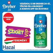 Dreher 24 Lime-Menta Mixture of Non-Alcoholic Light Beer and Lime-Mint Flavored Drink 0,0% 0,5 l