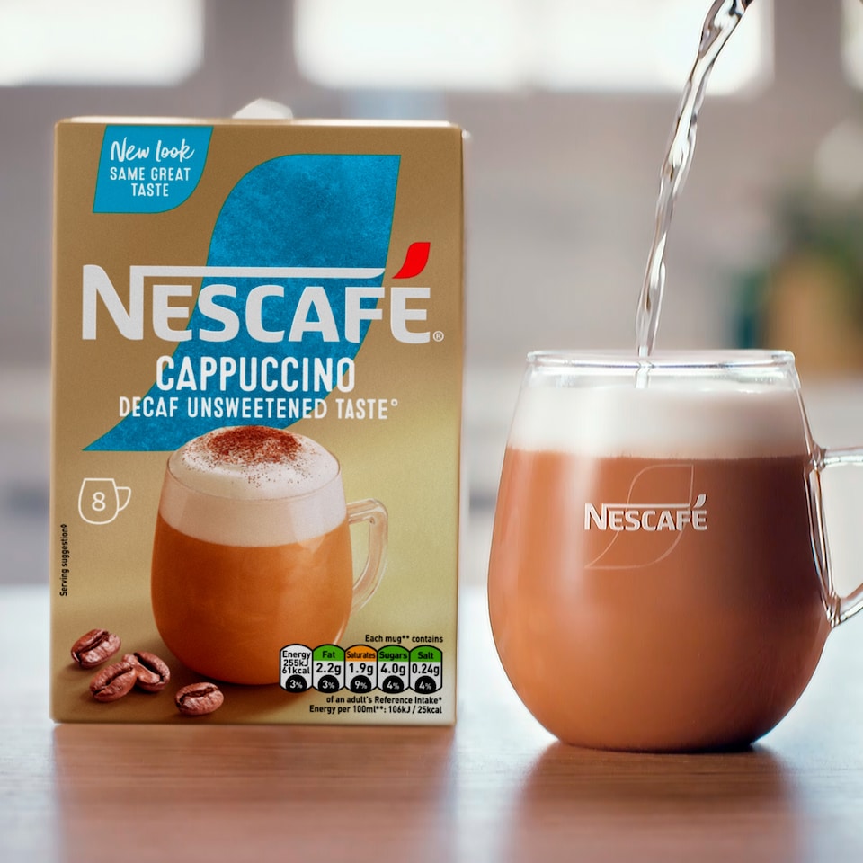 image 1 of Nescafe Cappuccino Decaf Unsweetend Taste 8 Sachet 120g