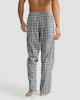 image 2 of F&F 2-Pack Stripe and Check Fleece Printed Pyjama Bottoms in Multi