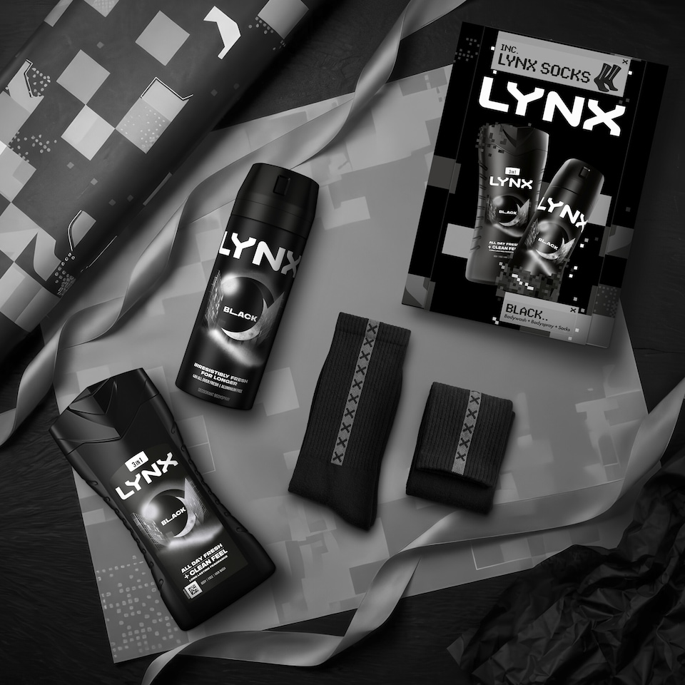 image 1 of Lynx Black Duo & Socks Gift set