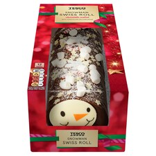 Tesco Snowman Swiss Roll