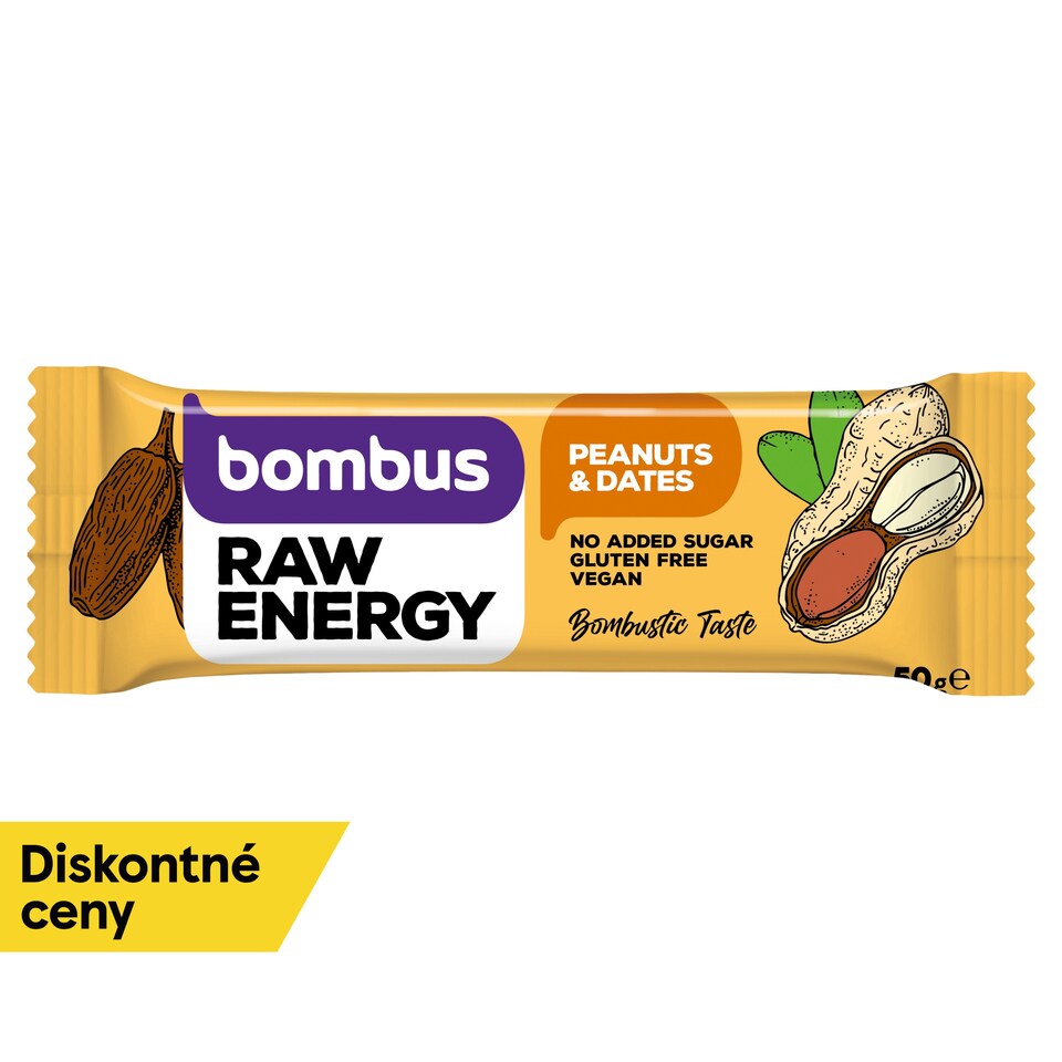 Bombus Raw Energy Peanuts & Dates 50 g