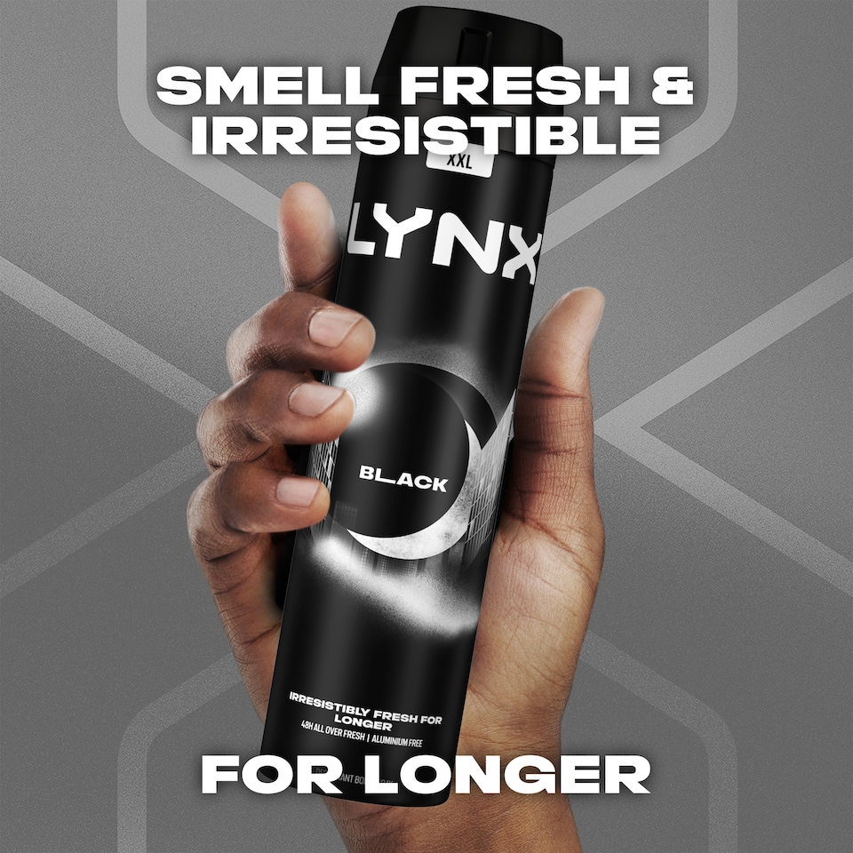 image 1 of Lynx Black 48h Deodorant Bodyspray for Men 250ml