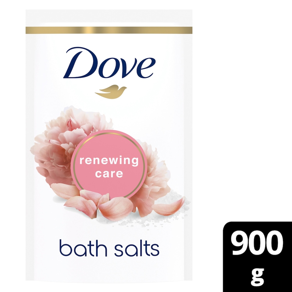image 1 of Dove Renewing Care Peony & Rose Bath Salts 900g
