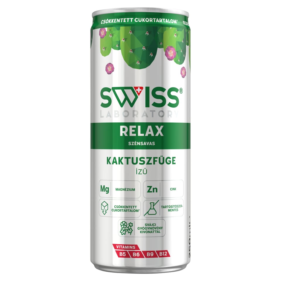 image 1 of Swiss Laboratory Relax Cactus Flavour Carbonated Vitamin Drink 250 ml