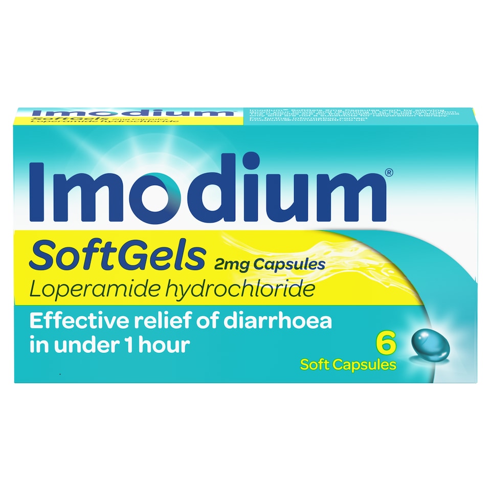 image 1 of Imodium Softgel 2mg Capsules 6s