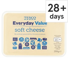 Tesco Everyday Value Soft Cheese 200G