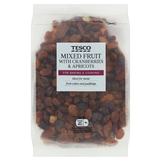 Tesco Mixed Fruit With Cranberry And Apricots 500G Tesco Groceries