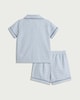 image 2 of F&F Baby 2-Piece Pure Cotton Gingham Shirt and Shorts Pyjama Set in Blue