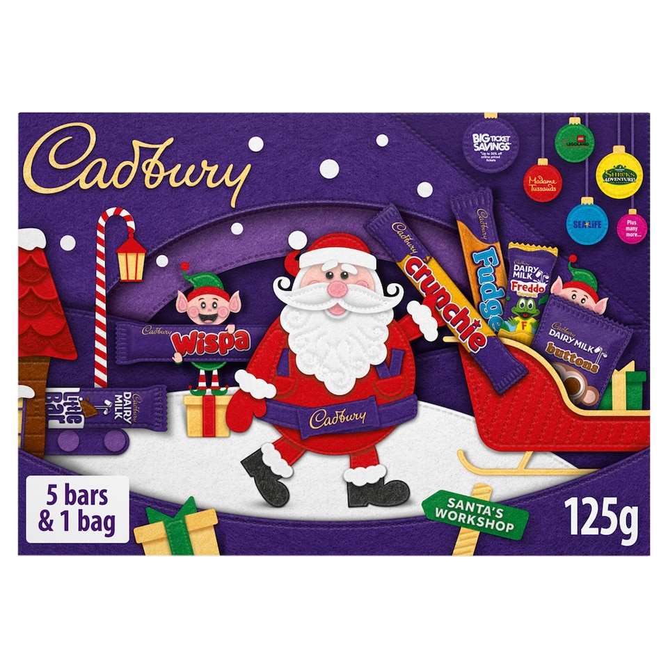 image 1 of Cadbury Chocolate Xmas Santa Selection Box Medium 125g