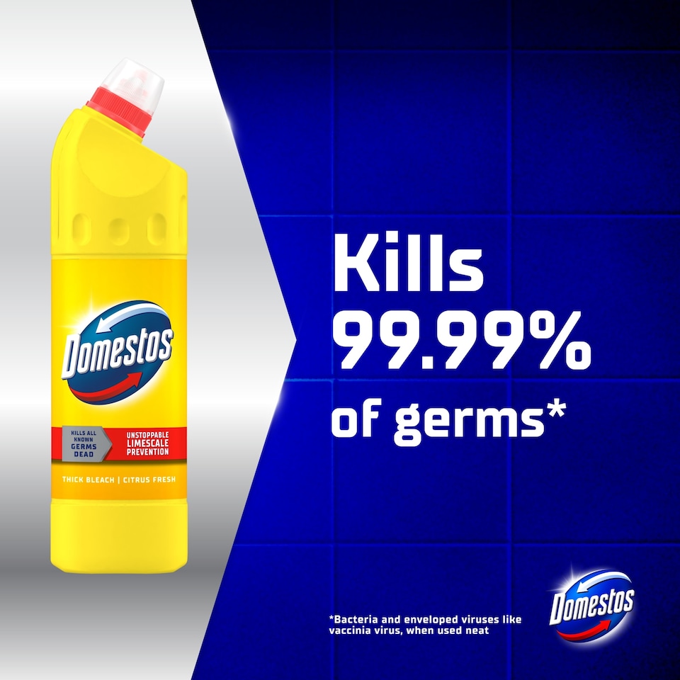 image 1 of Domestos Bleach Citrus Toilet Cleaner 750ml
