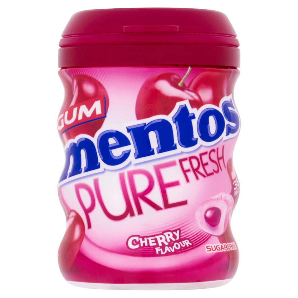 image 1 of Mentos Pure Fresh Gum - Cherry Flavour 68g