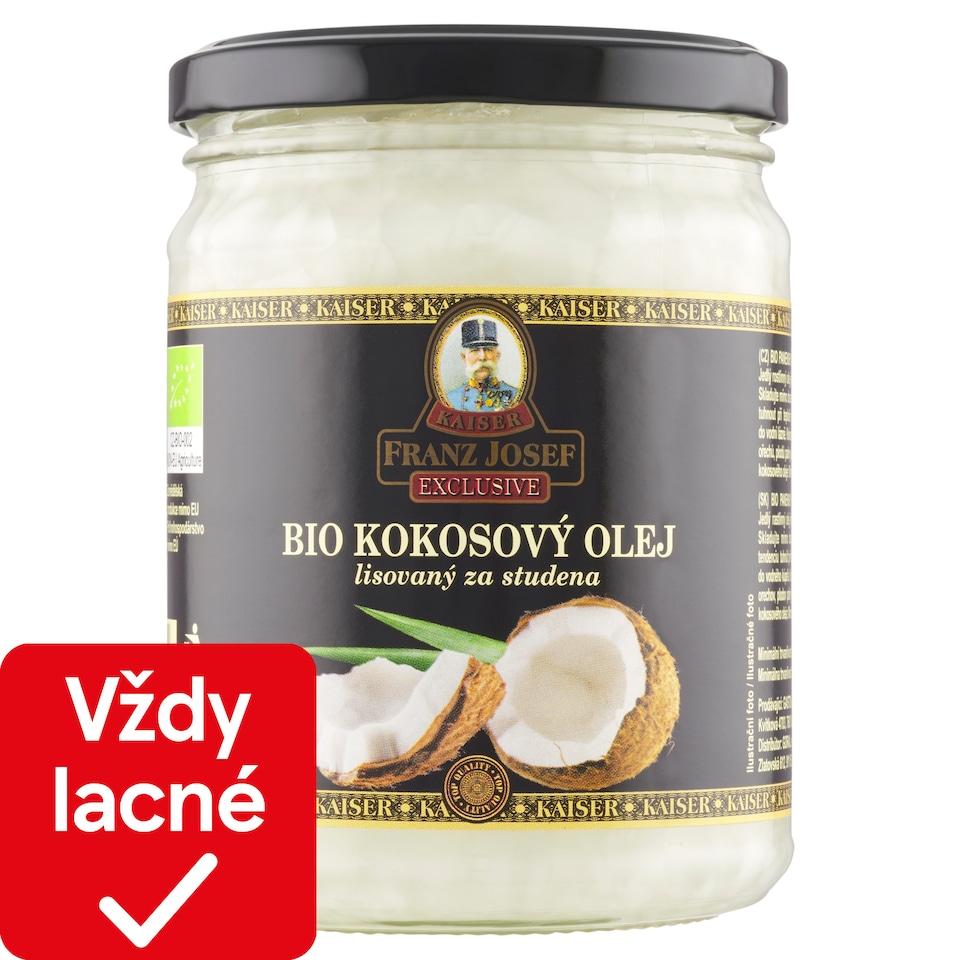 obrázok 1 z Franz Josef Kaiser Exclusive Bio kokosový olej lisovaný za studena 500 ml