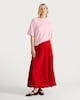 image 1 of F&F Flowing A Line Midi Skirt in Red
