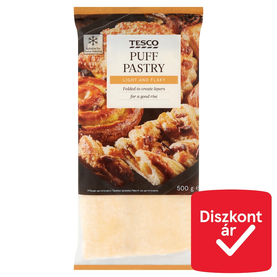 Tesco gyorsfagyasztott leveles tészta 500 g